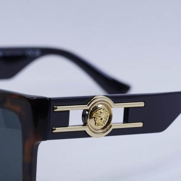 🕶️ New Versace VE4458 542987 Sunglasses - Havana Frame, Dark Grey Lenses - Picture 5 of 11